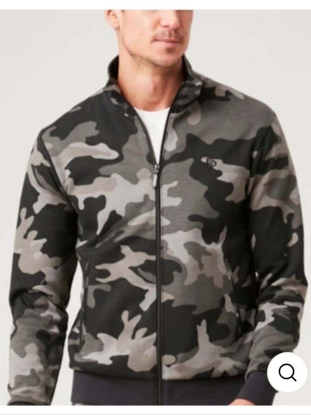 Men's Court Jacket in Black Camo